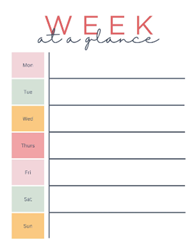 Create A Weekly Schedule infographic